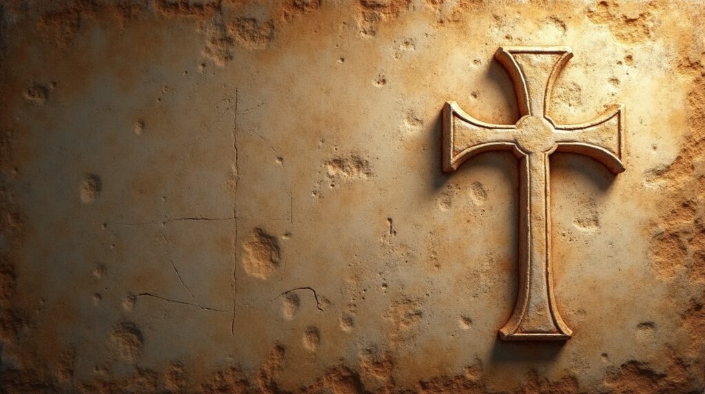 Artistic image of early Christian symbols representing the Church’s historical stance on cremation