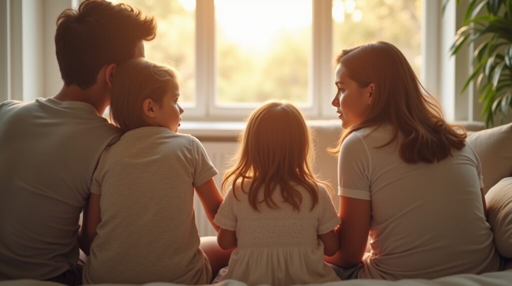 Individual or family quietly reflecting, symbolizing emotional preparation for a cremation